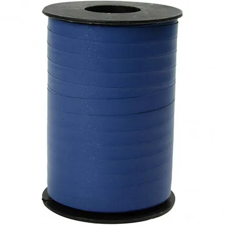 Gift ribbon, blue, W: 10 mm, matte, 250 m/ 1 roll.