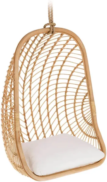 Ekaterina, hanging chair for outdoor use, natural/white, H127x85x73 cm