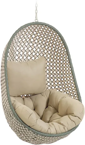 Cira, hanging chair for outdoor use, green, H121x84x82 cm