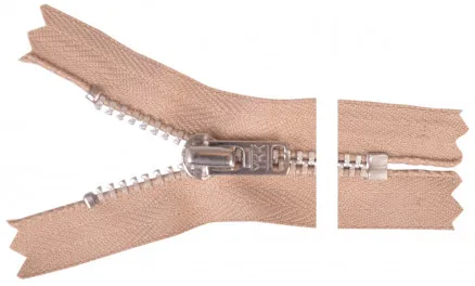 YKK Zip Aluminium 6cm 4mm Sand