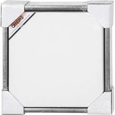 ArtistLine Canvas with Frame, Outer Dimensions 34x34 cm, Depth 3 cm, White, Anti